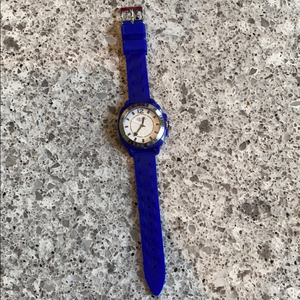 Coach Watch Boyfriend Rubber Ockface White Quartz